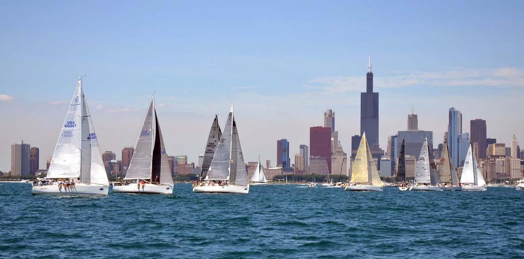 The Beneteau 36.7 fleet starts the 103rd Chicago Yacht Club Race to Mackinac © MISTE Photography http://www.mistephotography.com/